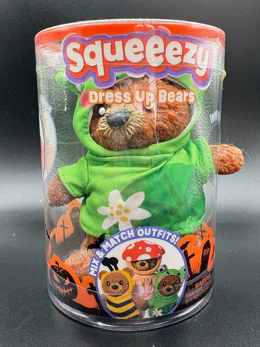 Squeeezy Dress Up Bears Plush in Green NWT